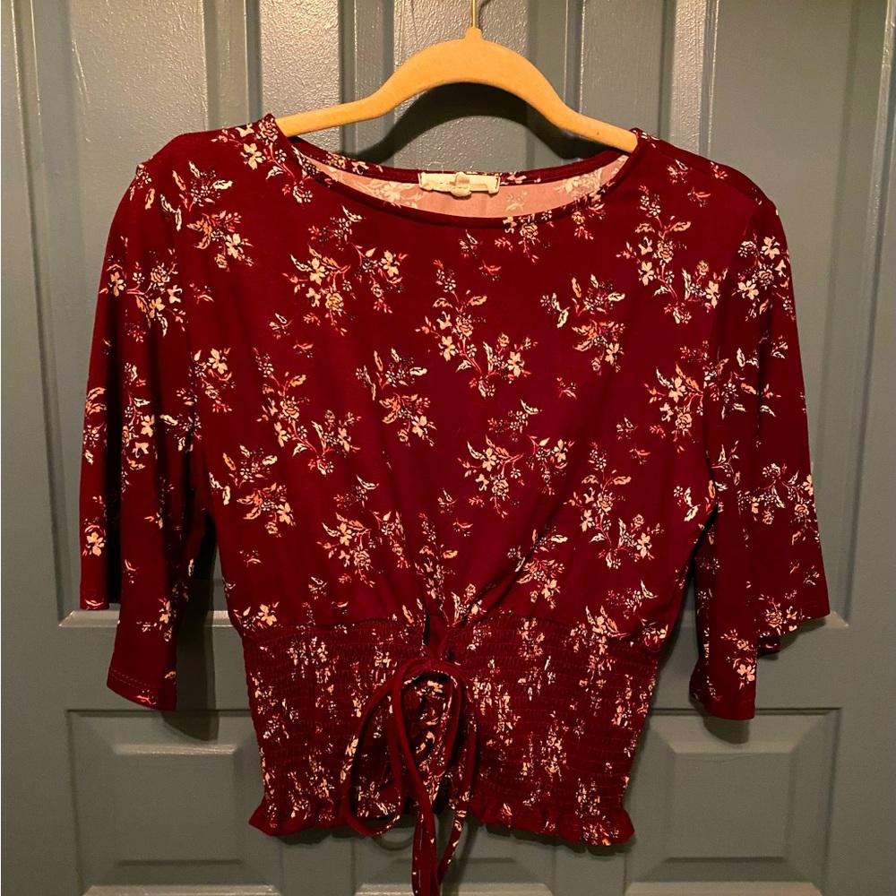 Maroon juniors blouse